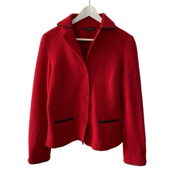 Hilary Radley Women’s Red Cardigan Size Small Wool Blend - Picture 12 of 12